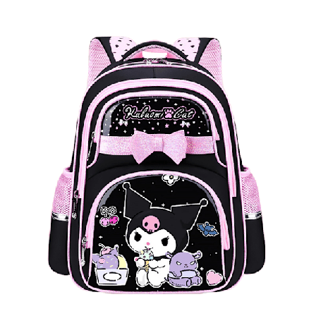 Sanrio Tegneserie Trykt Rygsæk Casual Rygsæk Plakat Letvægts Stor Kapacitet Rejse Laptop Rygsæk Kuromi