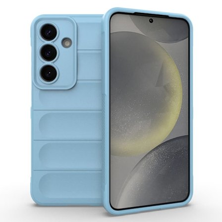 Blødt grebsformet Samsung Galaxy S25 cover - Babyblå