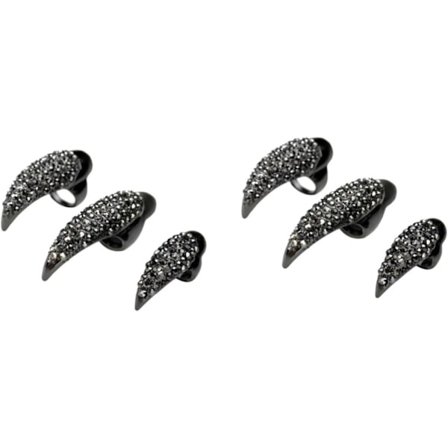 6 st fingerklor för män falska nagelklor Halloween nagelklor fingertoppar klor tass finger ringar falska naglar