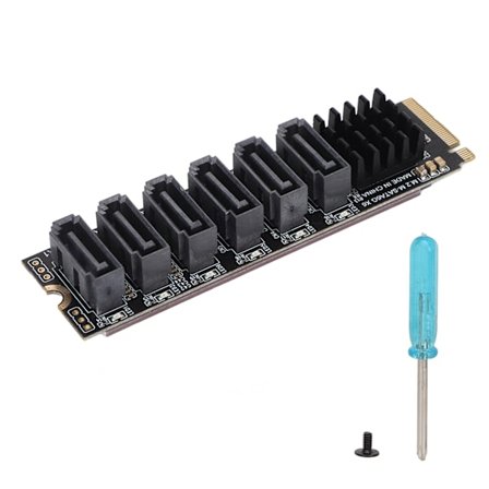 PCIE3.0 SATA3.0 -sovitinkortti M.2 M EKY ASM1166 -siru Plug and Play 6 porttia M.2 SATA3.0 -laajennuskortti