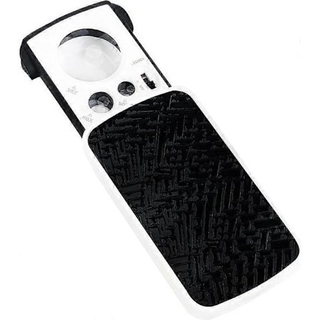 LED Fickförstoringsglas med Belysning - 30X 60x 90x Förstoringsglas - Senior Förstoringsglas med Belysning för Läsning - Smycken, Svart Vikbar [DB]