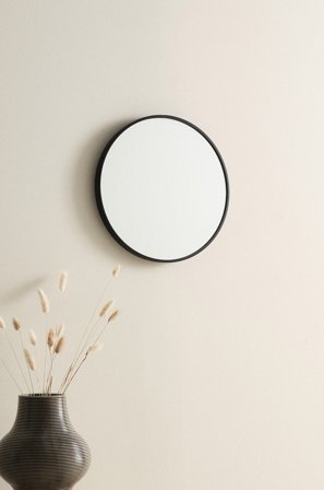 Jotex - Speil, Diameter 40 Cm Svart - MEGHAN - Kjøp Baderomsspeil hos Jotex