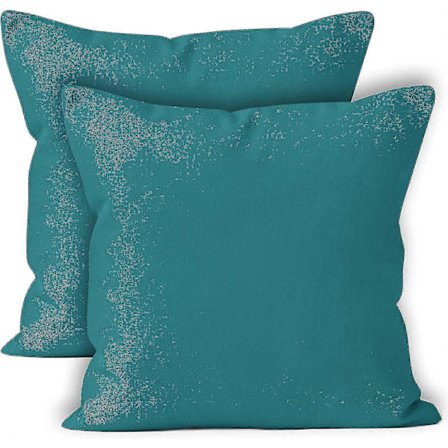 Kuddfodral 2-pack (50 x 50 cm) - Solgul - Enfärgad bomullscanvas