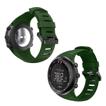 Suunto Core slitstarkt klockarmband i silikon - Militärgrön