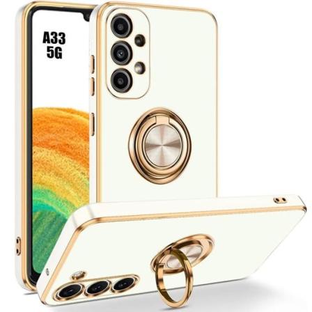 Ringetui til Samsung Galaxy A33 5G Elegant blød luksus stødsikker anti-ridse hvid Vit