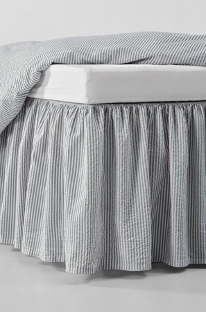 Jotex - Volangsengekappe Blå/offwhite - ALMA - Kjøp Sengekapper hos Jotex