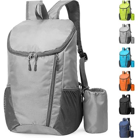 Lett sammenleggbar ryggsekk, liten turryggsekk, vanntett pakkbar ryggsekk, slitesterk ryggsekk for utendørs sport og reiser