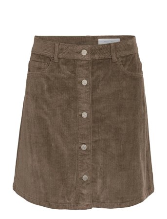 Nmronnie Nw A Shape Skirt Corduroy Noos Brown NOISY MAY