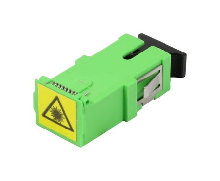 SYNERGY LWL-Kupplung,SC(APC)-Buchse/SC(APC)-Buchse(Laserschutzverschluss), 9/125u Singlemode, simplex, PVC, Keramikhülse, ohne Flansch, Synergy 21