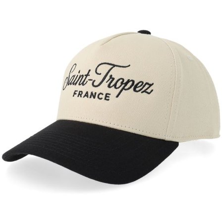 Iconic - Beige adjustable Keps - Saint-tropez France Stone/Black A-frame Adjustable @ Hatstore