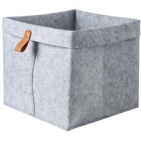 Nordisk filt förvaringskorg vardagsrum soffbord diverse förvaringskorg filt tyg förvaringslåda sovrum strumpor grå
