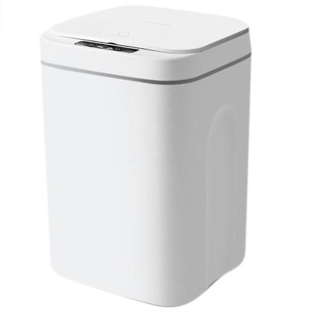 16L Automatisk Sensor Skraldespand Affaldsbeholder Induktionsspand Husholdningsaffaldsbeholder - HvidBY