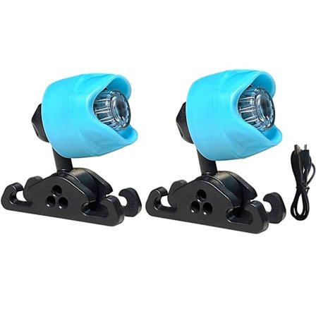 Forlygter Til Croc Sko Charms BLÅ OPLADNING-2STK