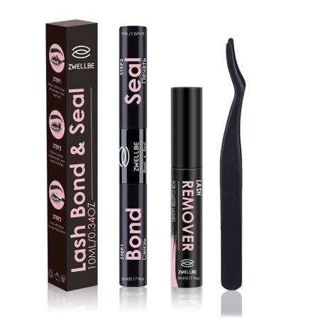 Lash Bond and Seal og Fjerner Kit Clusters Vippe Lim Fjerner Vanntett Gjør det selv Vippeforlengelser Lim