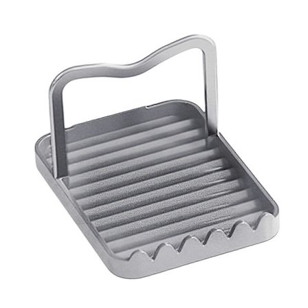 Multifunktionell kökshylla för kastruller, stekpannor, köksredskap, rostbeständig metallram, vertikal organisatör, skedstöd, vit (LGL)