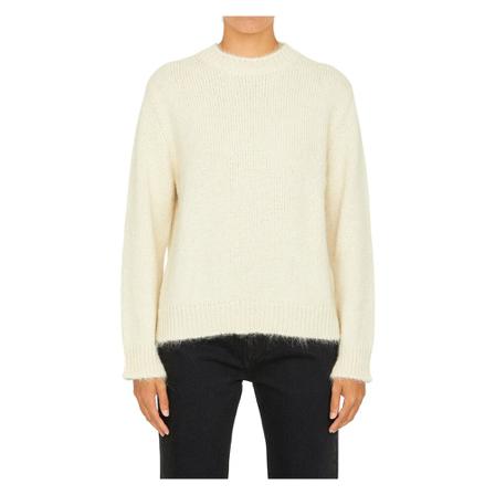 Jil Sander Strik J40Gp0020 J14523 Hvid, Dame Striktrøjer