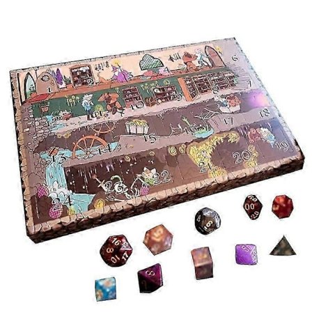 Adventskalender 2024 Dungeons & Dragons Adventskalender Tilfeldige Allsidige Terninger cs
