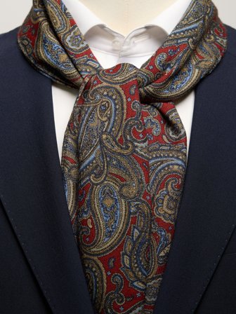 John Henric Men's Bordeaux Paisley-Schal Size Onesize