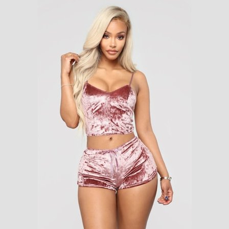 Sexy Bodysuit Velvet BH PINK XL