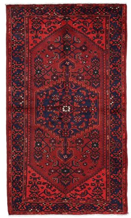 Tapis Hamadan 140X245 Rouge Foncé/Noir (Laine, Perse)
