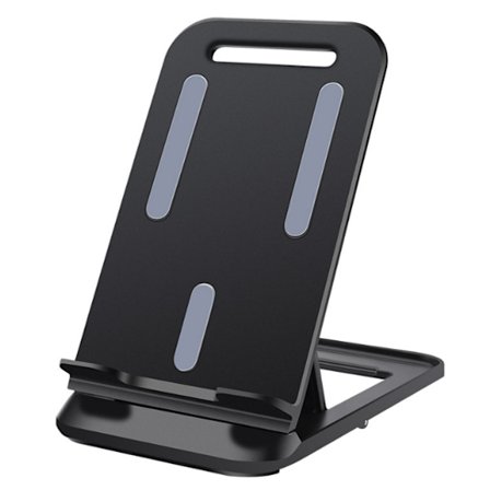 Sammenfoldelig skrivebordsstativ til telefoner og tablets