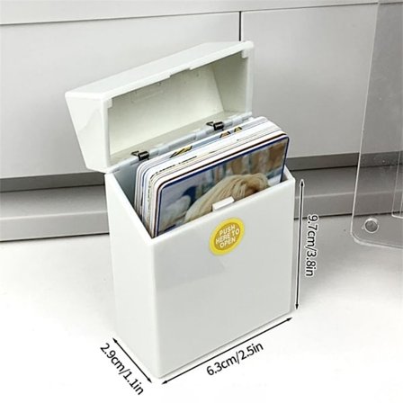 Fotokort Opbevaringsboks Fotokortholder Beholder HVID