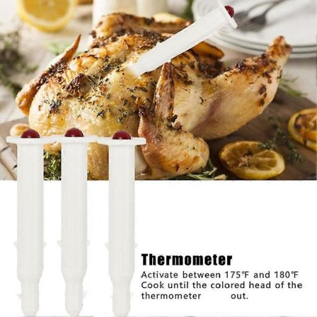 1/10 stk. Popup Hoppende Kalkuntermometer Madlavning Metal Ovn Temperatur_jar