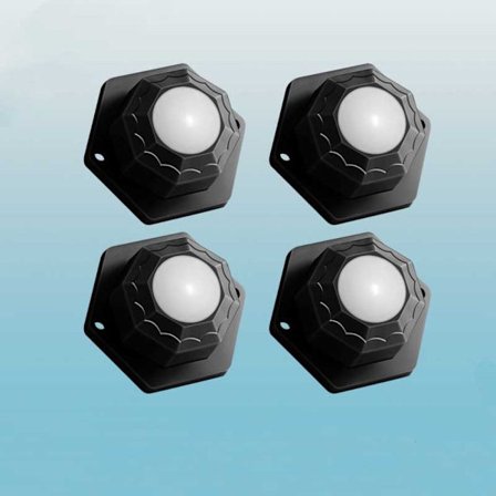 Mini Drejehjul Møbelhjul SORT PLAST PERLEPLAST