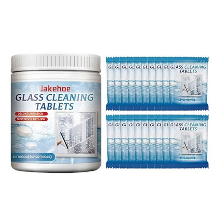 Jakehoe Glasrengöringsark för bilar, hem, badrum, polering av speglar, borttagning av kalk, klar sikt och anti-imma