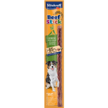 Vitakraft - Oksekjøttpinne Salami Grønnsaker 12 g - Hund - Hundegodbiter & tyggebein - Myke tyggestrips - ZOO.no