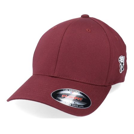 Skillfish - Red flexfit Czapka Z Daszkiem - Perch Fishing Side Logo Maroon Flexfit @ Hatstore