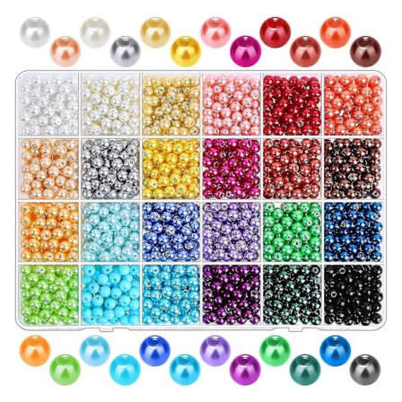 1680 kpl 6 mm 24 väriä pyöreät helmet helmet, joissa on reikiä koruja varten löysät välihelmet jalokiviin