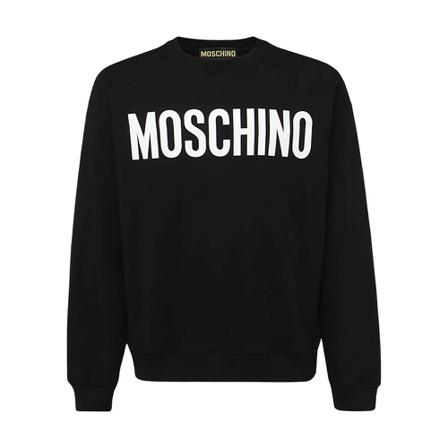 Moschino, Sweater Czarny, Mężczyzna, Rozmiar: S