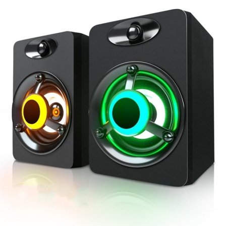 USB-kablede computerhøjttalere, LED stereo subwoofer PC