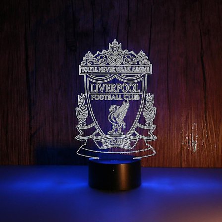 3D LED Natlys Liverpool Fodboldklub Børneværelse Natlys Anime Lampe
