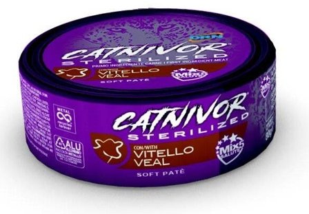 Catnivor Sterilized Vitello Cibo Umido Per Gatti Sterilizzati 80g