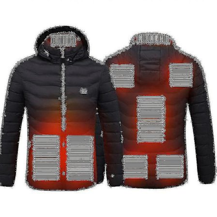 Oppvarmet jakke, Varm elektrisk varmejakke for utendørs bruk om vinteren, 8 varmesoner Z