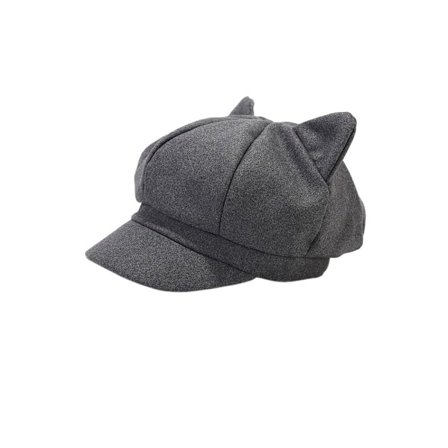 Cat's Ears Hat Basker Hat MÖRKGRÅ