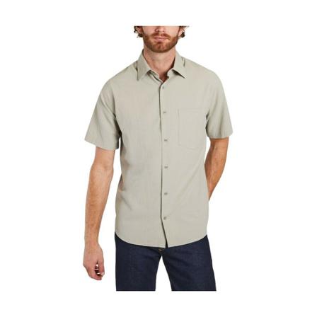 Nn07 Errico short sleeve seersucker shirt Grå, Herre Skjorter