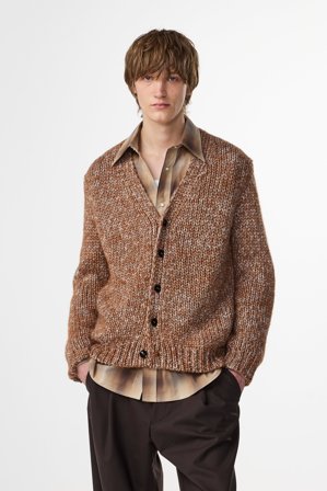 Osky Cardigan Herr Brun Ull