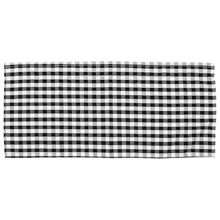 Buffalo Plaid Valance Gardin Svart Og Hvit Rutete Gardin