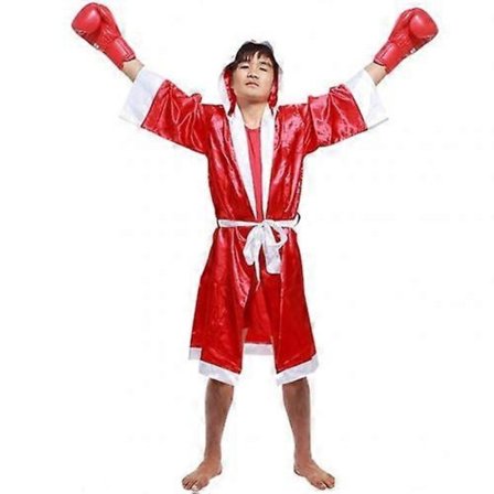Boksekåpe for menn MMA Boksekamp Muay Thai Hette Langermet Kappe Uniform Kostyme - WELLNGS
