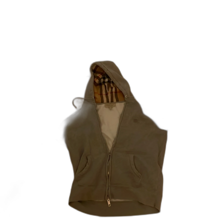 Grå hoodie från Burberry med dragkedja