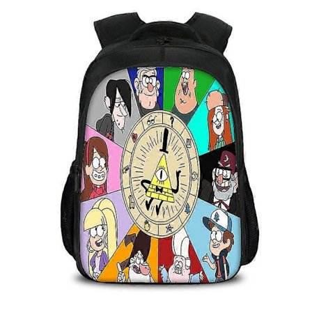 Gravity Falls Dipper Mabel Casual Skolväska Anime Anteckningsbok Laptop Ryggsäck Skolväska Messenger Bag