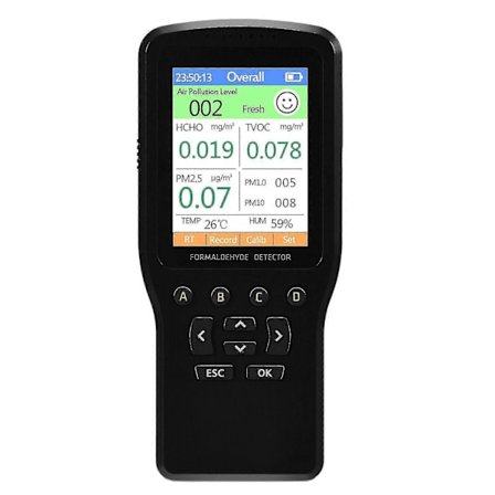 Luftkvalitetsmåler Detektor Nøyaktig Test Formaldehyd Hcho Tvoc Pm1/2.5/10 Fx TY