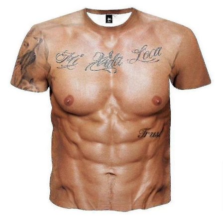 3D Muskelkostyme Muskelmann Personlighet Realistisk Kortarmet T-skjorte Modell C04