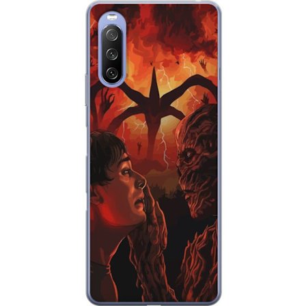 Yhteensopiva Puhelinkuori Sony Xperia 10 III Satumaista moskeijaa pastelliväreillä, roikkuvilla lyhdyillä, tähdillä ja puolikuulla pilvien joukos