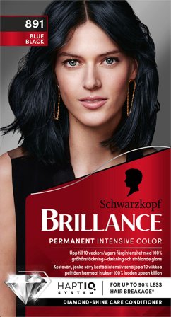 Schwarzkopf Brillance Hårfarve 891 Blue Black, Hår, Hårfarve, Permanent Hårfarve
