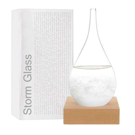Stormglass Værprediktor Snøkule Værvarsel Juledekorativt værglass Stormskybarometer, hjem/kontor Skrivebordsdekorasjon