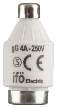 Ifö Electric gG D-säkring 250V 4A, 1-pack, Elfördelning & strömförsörjning